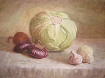 Still life with cabbage. Lesokhina Lubov