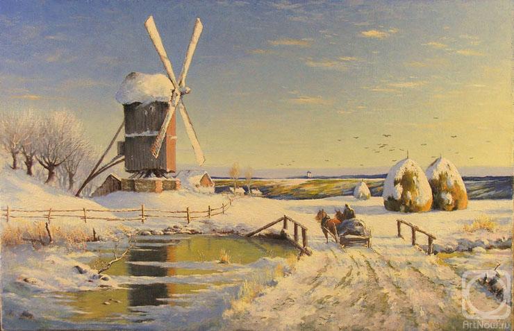 Sokolov Yuriy. Landscape with a mill