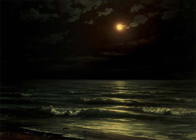 Картина с лунной дорожкой айвазовский