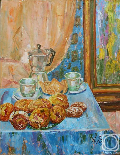 Bacigalupo Nataly. Pies to coffee (a break in the artist's galery)