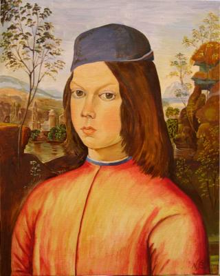 Copy Pinturichio " the Portrait of the boy ". Bacigalupo Nataly