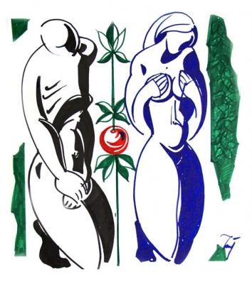 Adam and Eve "... Crme Violette". Chistyakov Yuri