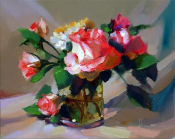 Roses in a glass. Shalaev Alexey