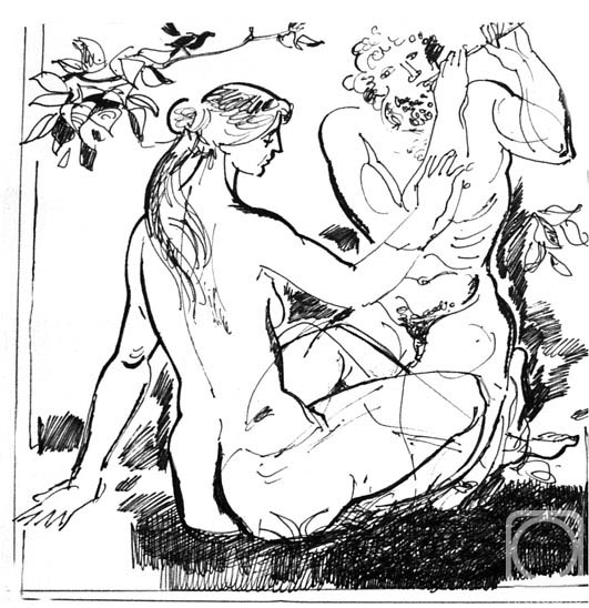 Vrublevski Yuri. Adam and Eve. The garden of Eden