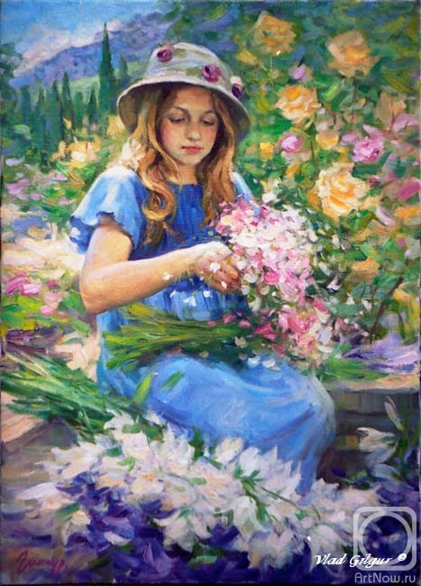 Gilgur Vlad. Girl with a bouquet