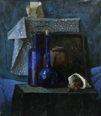 Still Life with Blue Bottles. Kolobova Margarita