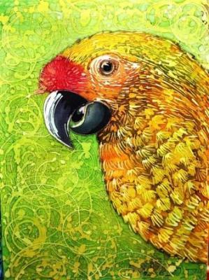Portrait of a parrot. Antipova Elena