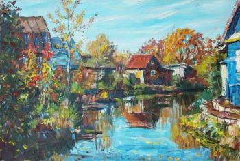 Garden pond at autumn. Kozlov Jacobus