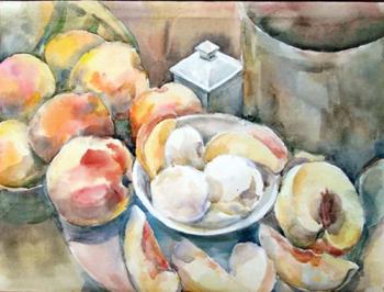 Still life with peaches. Kulik Darya