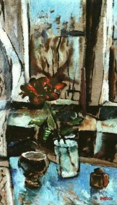 Rose in a glass. 2001