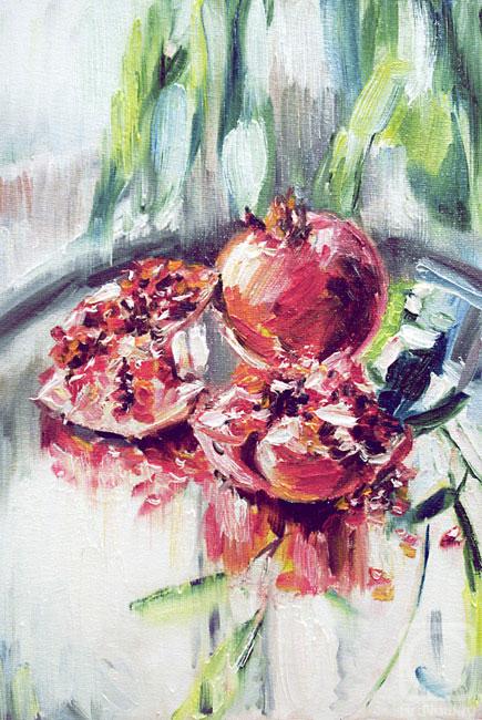 Lankova Yulia. Etude with pomegranates