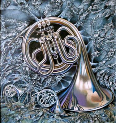 French horn. Belova Asya