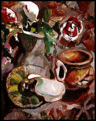 Still life with white sauce. Makeev Sergey