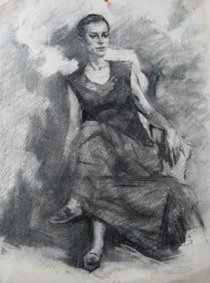 In the chair (sketch). Gabunia Nikoloz