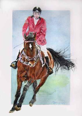 the horseman (A Racer). Peschanaia Olga