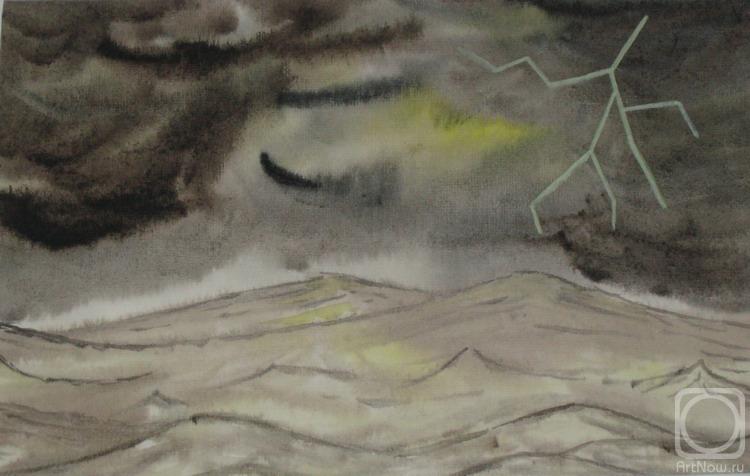 Steklov Alexander. Lightning in a stormy sea