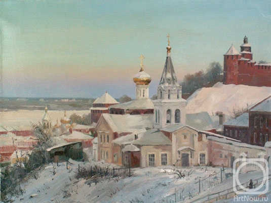 Vinokurov Alexander. Nizhny Novgorod. View from Ilyinka to the Kremlin and the Church of Elijah the Prophet