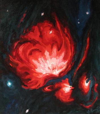 Fiery flowers of the Universe. Miroshnikov Vyacheslav
