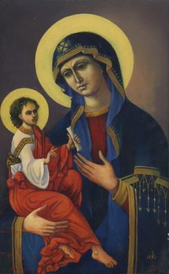 Georgian icon of the Mother of God (byzantine) (Byzantine Icon). Kharabadze Teimuraz