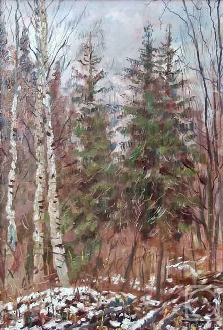 Kozlov Jacobus. First snow in a forest