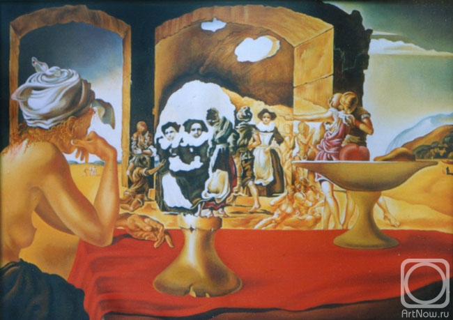 Luchkina Olga. A slave market with the appearance of an invisible bust of Voltaire. Dali (copy)