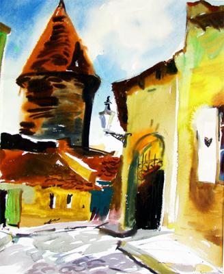 A little road in old Vilnius