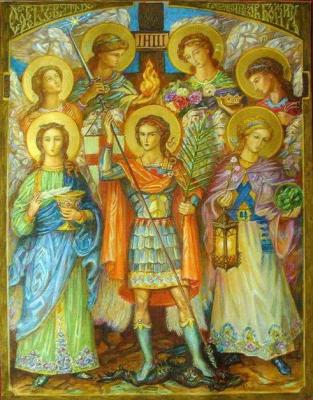 "The Council of archangels" icon. Kozlov Jacobus