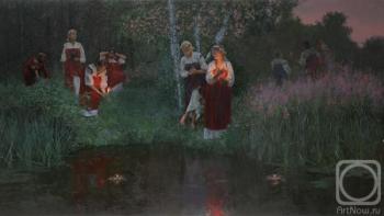Ivan Kupala.Fortunetelling for wreaths