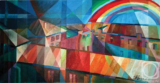 Fedotov Alexander. Rainbow over the yard