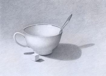 Still life with porcelain cup