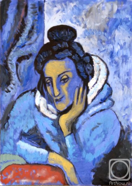 Ixygon Sergei. Portrait of Woman in Blue Dress