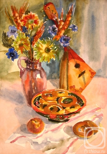 Safronova Nastassiya. Still life with balalaika