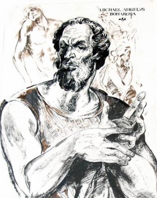 Chistyakov Yuri Georgievich. Portrait of Michelangelo