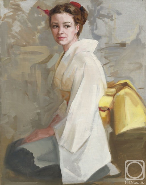 Goncharova Katherina. Selfportrait in Kimono
