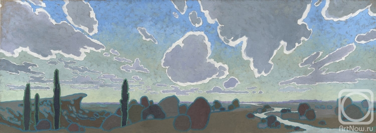 Goncharova Katherina. A Landscape. Clouds