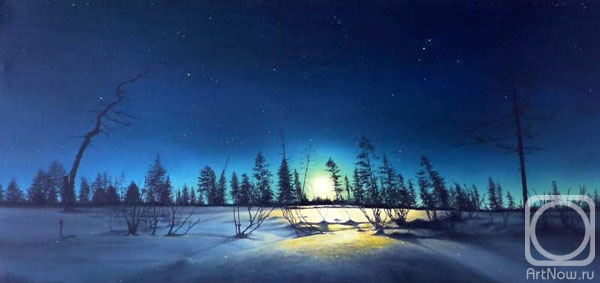 Lobanov Roman. Winter moon night