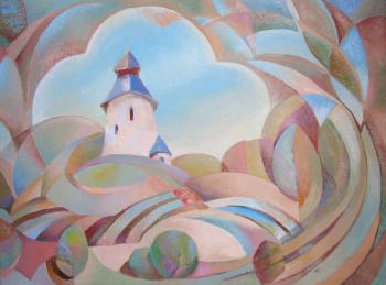 Картина «Пейзаж с башней»