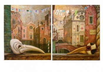 Venetian masks (diptych). Alanne Kirill