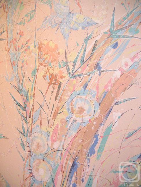 Demyshev Aleksandr. Wall painting in the living room (fragment)