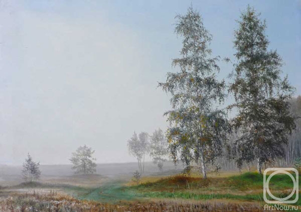 Lobanov Roman. Birches misty in the morning