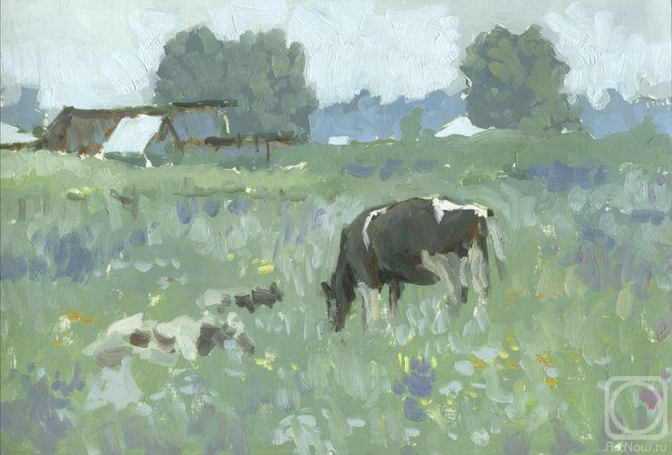 Marchenko Jana. In the village, on the pasture (study)