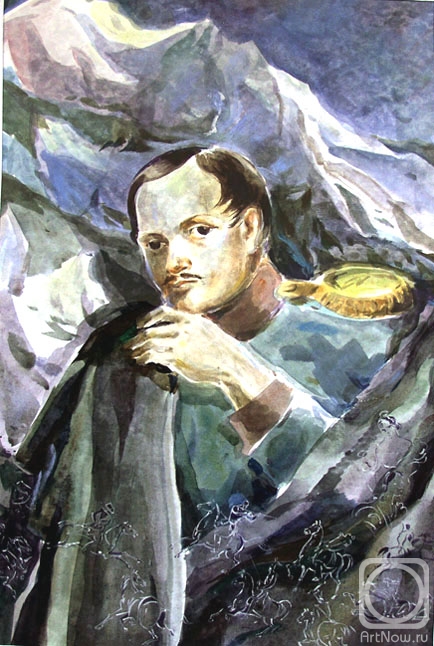 Chistyakov Yuri. Snows of the Caucasus. Portrait of M. Lermontov