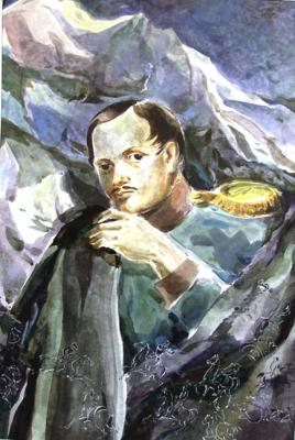 Snows of the Caucasus. Portrait of M. Lermontov. Chistyakov Yuri