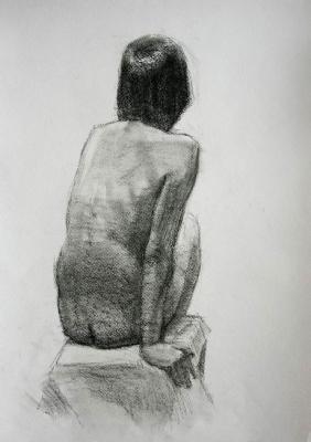 Naked with her back. Shebarshina Svetlana