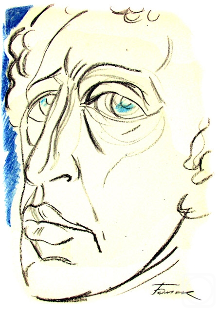 Vrublevski Yuri. A sketch for the portrait of A. Blok, 83