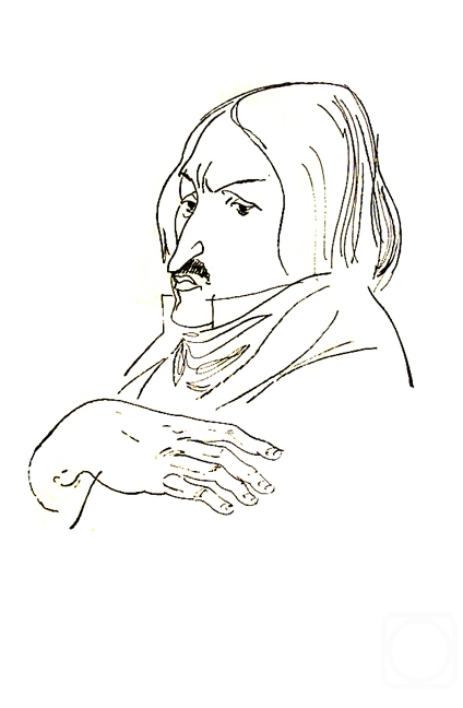 Vrublevski Yuri. Portrait of Nikolai Gogol