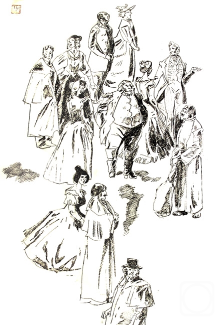 Chistyakov Yuri. Illustration to Nikolai Gogol