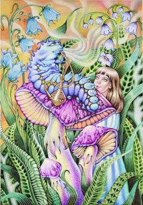 Alice and the Blue Caterpillar. Belova Asya