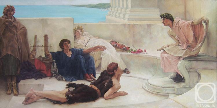 Zudov Andrey. Copy from Alma-Tadema "Reading from Homer"