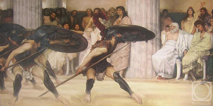 Zudov Andrey. Copy from Alma-Tadema "PirricheskyTanec"